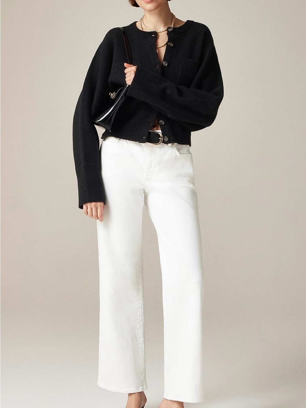 J. Crew White Straight-Leg Jeans